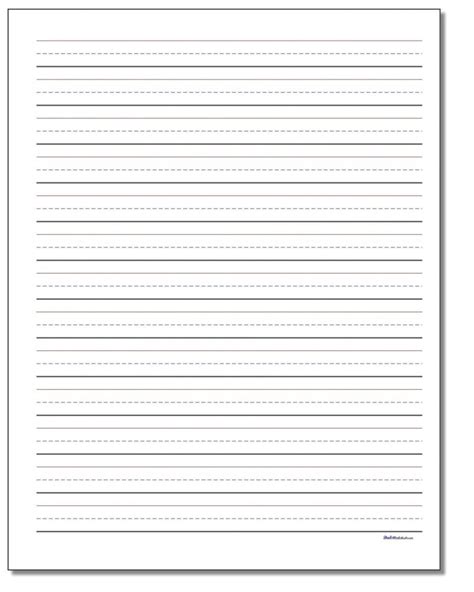 Lined Writing Paper Elementary 26 Sample Lined Paper