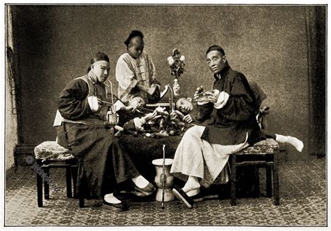Various Opium Pipes Opium Smocking In Shanghai 1899