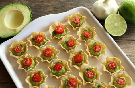 We've got some great allergy friendly appetizer recipes right here on the fit cookie! Gluten-free Chip and Guacamole Bites