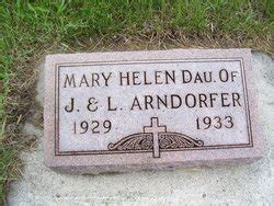 Mary Helen Arndorfer Find A Grave Memorial