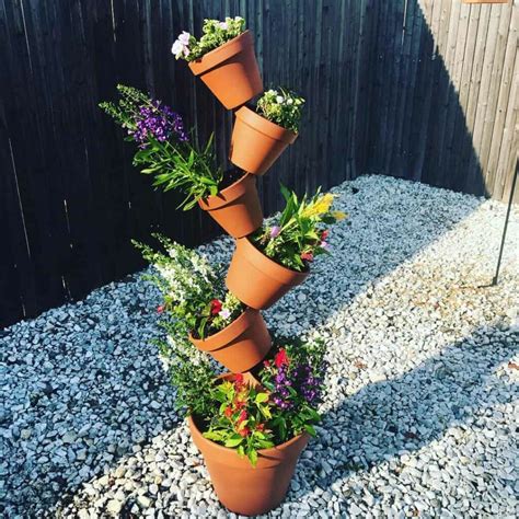 How To Build A Flower Pot Tower Garden Patch