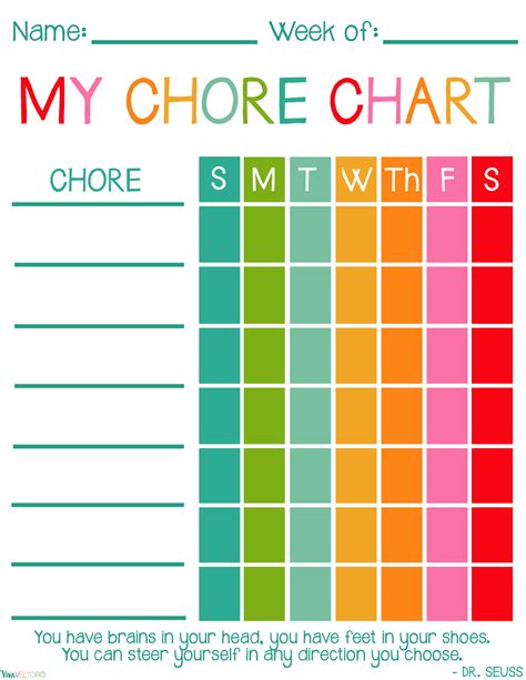 Daily Chore Chart For Kids