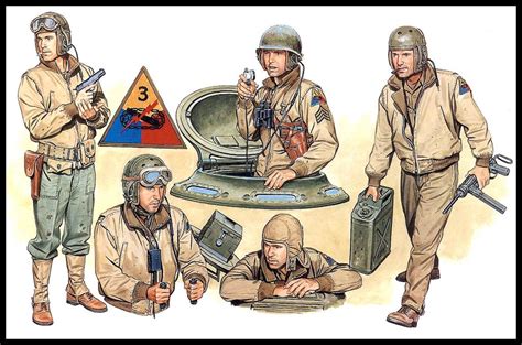 Us Tankers 001 Wwii Uniforms Us Army Uniforms Military Art