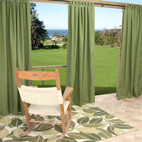 Sunbrella Spectrum Cilantro Outdoor Curtain With Tabs 50