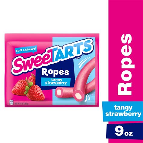 Sweetarts Soft And Chewy Ropes Tangy Strawberry Candy 9 Oz