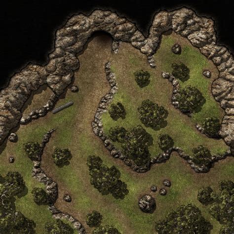 Deciduous Forest Cave Entrance Path Hills Forest Map Dungeon Maps