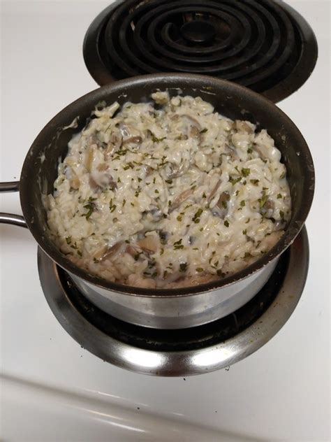 Cream of mushroom soup with step by step photos and video. Creamy Mushroom Rice * 1 1/2 cups cooked rice * 1, 14.5 oz ...