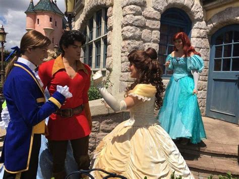 Ariel Belle Prince Beast Or Prince Adam And Gaston In Fantasyland