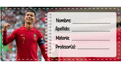 🚀 Etiquetas Escolares De Cristiano Ronaldo ️ 【2024