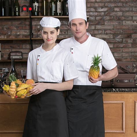 Mens Restaurant Kitchen Cooking Uniforms Workwear Breathable Mesh Back