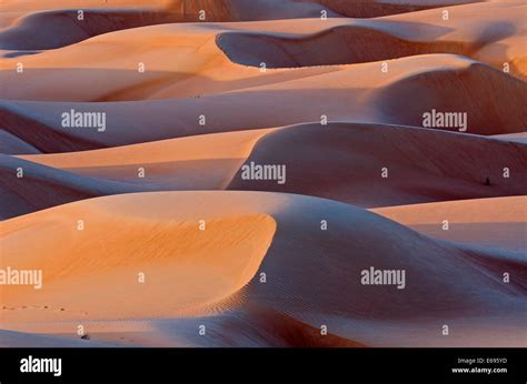 The Sand Dunes Of The Wahiba Sands Desert Also Known As Ramlat Al