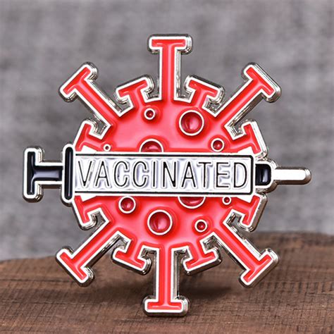 Covid 19 Vaccinated Enamel Pin Cost Of Custom Pins Gs