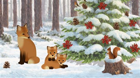 She sent that card via email. Merry Christmas A Woodland Christmas e-card by Jacquie Lawson