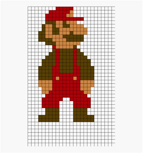 Minecraft Mario Pixel Art Grid
