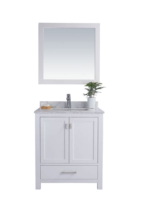 With the cute dimension, it certainly fits for small bathroom size. 30" Single Sink Bathroom Vanity Cabinet + Top and Color ...