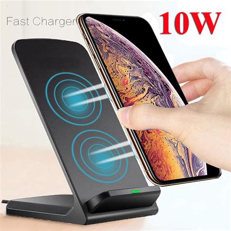 Qi Wireless Fast Charger Charging Pad Stand Dock For Galaxy S9 Iphone