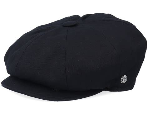 Cotton Newsboy Black Flat Cap Jaxon And James Start Cappellino Hatstore