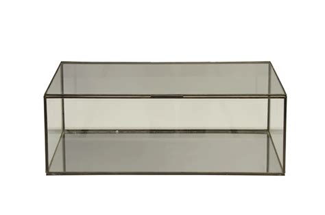 Worlds Away Rectangular Clear Glass Box Gracious Style