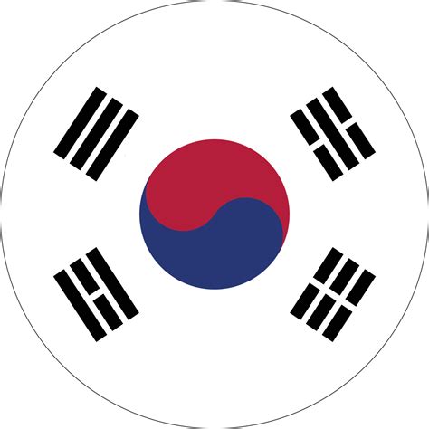 South Korea Circle Flag Pngs For Free Download