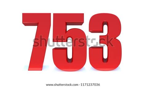 3d Red Number 753 Isolated On Stock Illustration 1171237036 Shutterstock