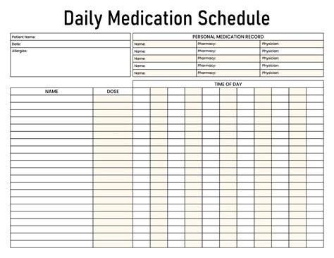 Drug Medication Chart 10 Free Pdf Printables Printablee