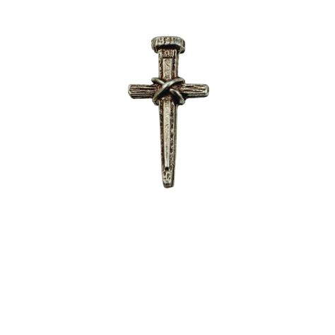 Single Nail Cross Pewter Lapel Pin The Catholic T Store