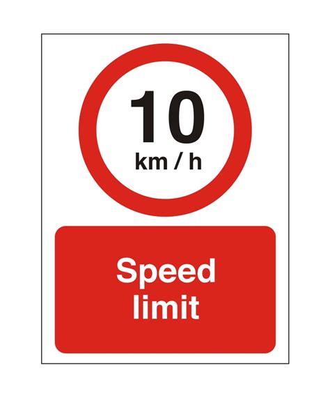 10kmh Speed Limit Sign Adva