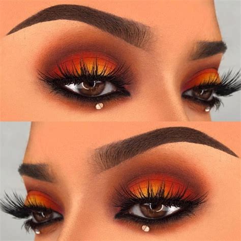 Pin By Joy Sargent On Eye Makeup Fall Eye Makeup Orange Eye Makeup