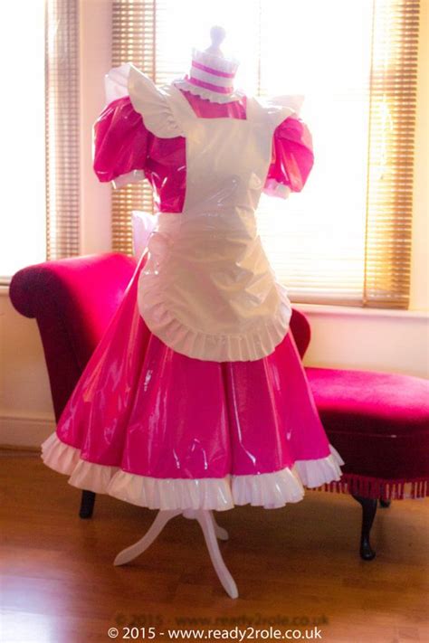 sissy dress pvc maid dress the alice even more plus hi neck and fuller length full of frills and
