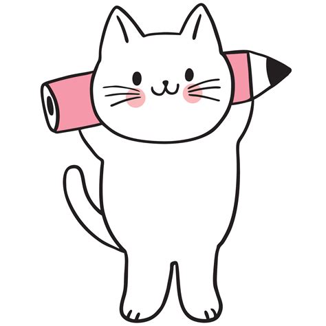 Cartoon Cute Character Funny Cat Clipart Png
