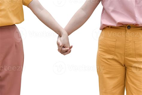 Two Women Holding Hands Isolated On Transparent Background Png File