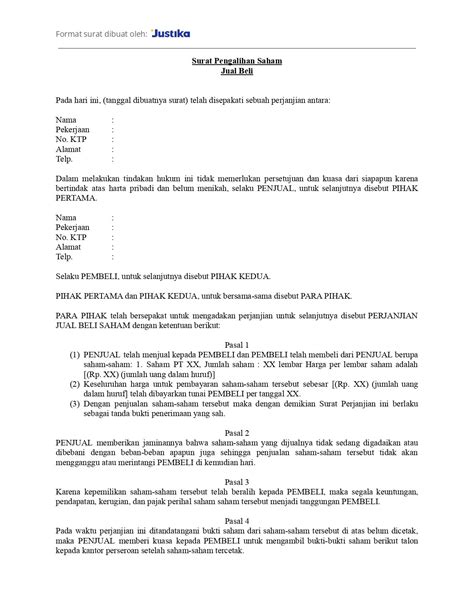 Contoh Surat Pernyataan Pemindahan Aset Cv Surat Perm Vrogue Co