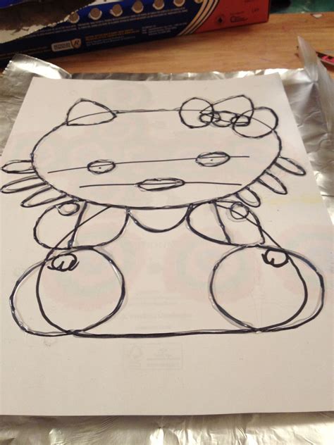 Hello Kitty With Hot Glue And Sharpie Hello Kitty Sharpie Character