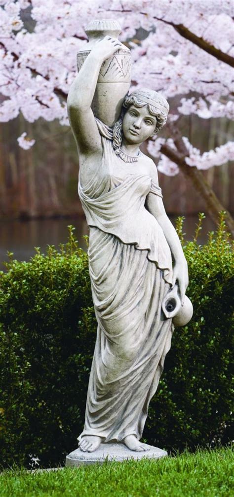 Grecian Woman Plumbed Rebecca Garden Statue Greek Statues Angel