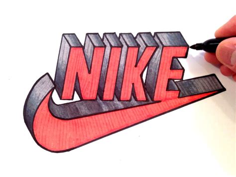 How To Draw Nike Logo In 3d Best On Youtube Youtube Nike Drawing