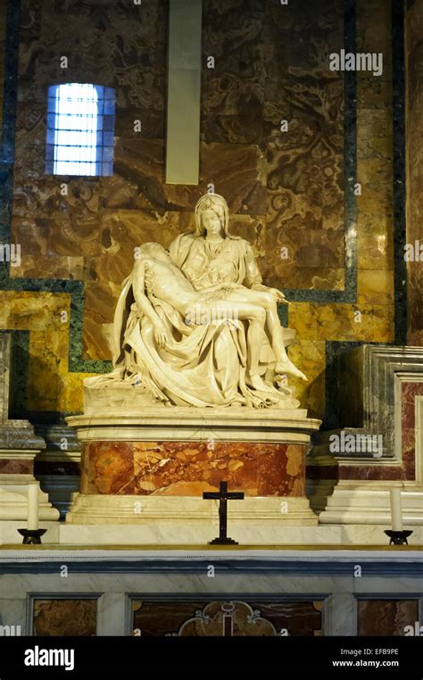 Statue Pieta By Michelangelo 1498 1499 St Peters Basilica Church