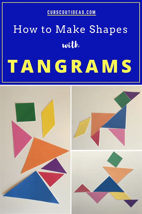 This tutorial takes an illustrative approach to making the pistol. How to Make Shapes with Tangrams | Cub Scout Ideas