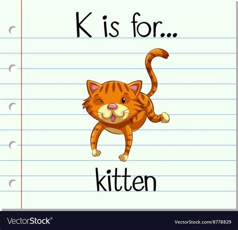 Flashcard Letter K Is For Kitten Download A Free Preview Or High