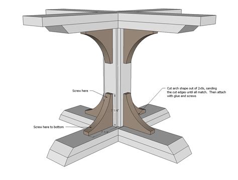 Select a base stained to match the table top, or create a designer look with a contrasting base in ivory, black, spiced vinegar, blue, white or even a custom color. Square Pedestal Table ~ Kursus Menjahit