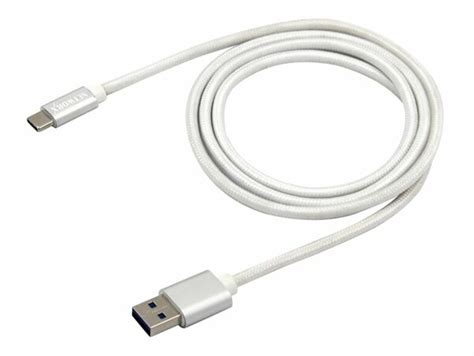 Networx Daten und Ladekabel USB C auf USB Textilkabel m weiß