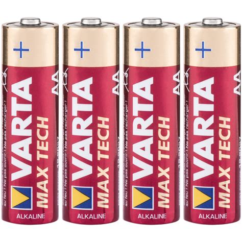 Varta Aa Max Tech Alkaline Battery 4 Pack V4706101404 Bandh