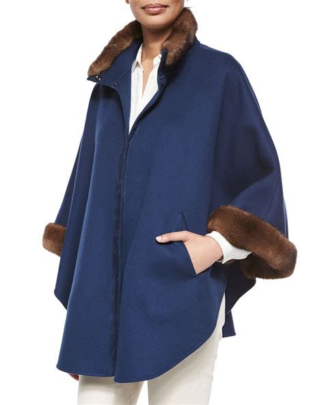 Shop loro piana at lyst to discover a wide selection of the latest clothing, shoes and accessories. Lyst - Loro piana Wengen Double Cashmere Mink Cape in Blue