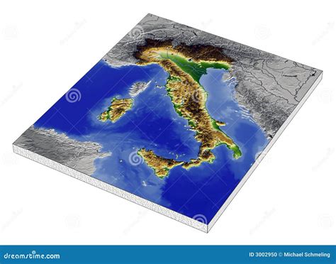 Italy 3d Relief Map Stock Illustration Illustration Of Geography