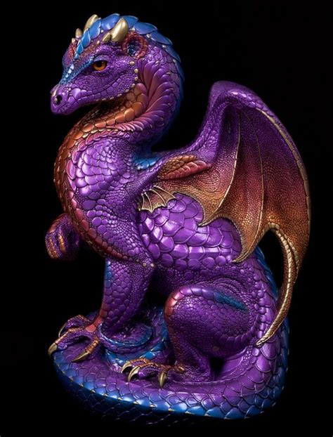 Secret Keeper Amethyst Dragon Figurines Dragon Statue Fantasy