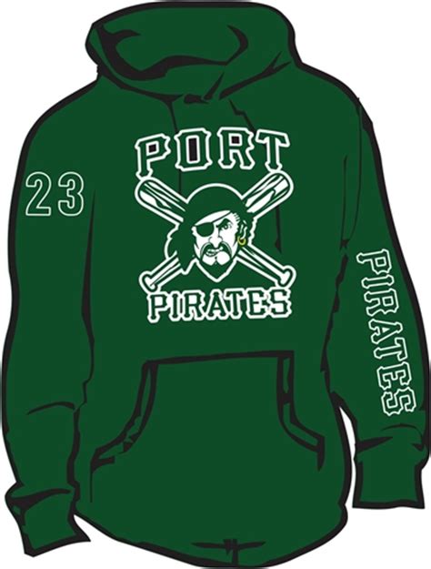 Port Washington Pirates Custom Softball Hoodies Tagsports