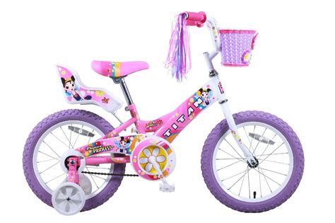 Titan Flower Princess 16 Inch Bmx Bike With Training Wheels Streamers
