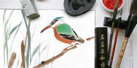 Daytime Brush Painting Bird And Flowers 2006 1807 Confucius