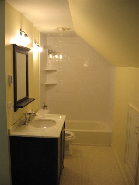 Thus, in the ranks below we see how simple it is to arrange a bath in the attic with little imagination. Small Attic Bathroom Home Design Ideas, Pictures, Remodel ...