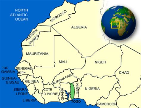 Map Of Togo Countryreports