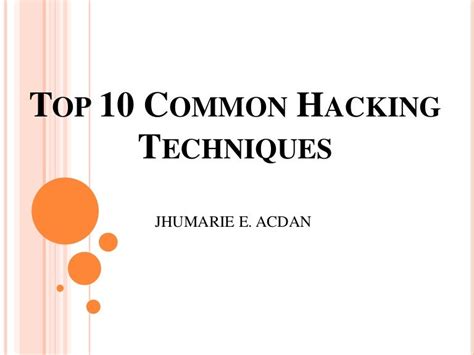 Top 10 Common Hacking Techniques